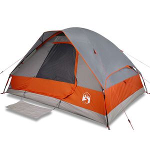vidaXL Tenda da Campeggio a Cupola 2 Persone Grigio e Arancione