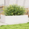 vidaXL Fioriera da Giardino Bianca 90x40x23 cm Legno Massello di Pino