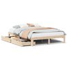 vidaXL Giroletto con Cassetti 160x200 cm in Legno Massello di Pino