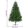 vidaXL Albero di Natale con 300 LED con supporto Verde 180 cm PE
