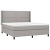 vidaXL Letto a Molle Materasso e LED Grigio Chiaro 160x200 cm Tessuto