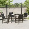 vidaXL Set da Pranzo per Giardino con cuscino 5 pcs Grigio polyrattan
