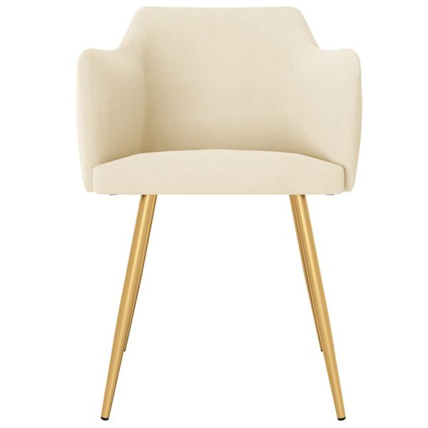 vidaXL Sedie da Pranzo 6 pz Crema in Velluto