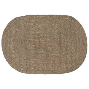 vidaXL Tappeti per area Grigio 122 x 183 cm Juta