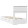 vidaXL Letto con Contenitore Bianco 75 x 190 cm Legno multistrato