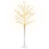 vidaXL Betulla con LED Bianco Caldo 72 LED 150 cm