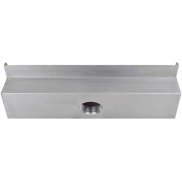 vidaXL Fontana a Cascata per Giardino Rettangolare Acciaio Inox 45 cm