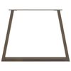vidaXL Gambe per tavolo da pranzo a forma di V 3 pz in acciaio naturale 90x(72-73,3) cm