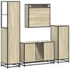 vidaXL Set Mobili da Bagno 4 pz Rovere Sonoma in Legno Multistrato