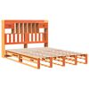 vidaXL Letto Libreria senza Materasso Marrone Cera 140x190 cm in Pino
