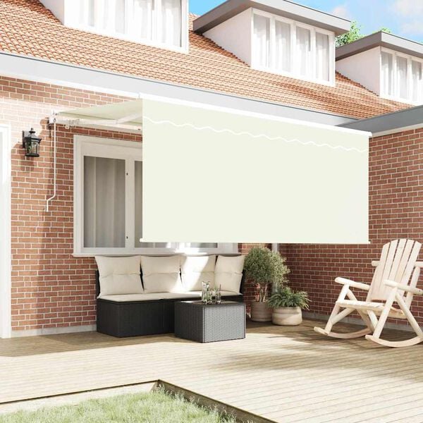 vidaXL Tenda Retrattile Crema 300 x 200 cm Poliestere e Alluminio