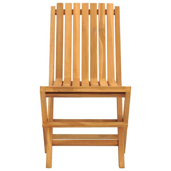vidaXL Sedie da Giardino Pieghevoli 8pz 47x47x89cm Legno Massello Teak