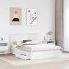 vidaXL Letto con Contenitore Bianco 140 x 200 cm Legno multistrato