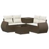 vidaXL Set di divani 6 pz Marrone e Bianco Crema