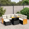 vidaXL Set Divani da Giardino con Cuscini 8 pz Nero in Polyrattan