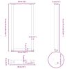 vidaXL Gambe per Tavolo Consolle a Forma di U 2 pz Nere 38x(72-73) cm Acciaio