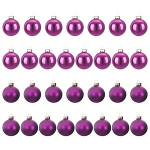 vidaXL Set di Palline di Natale 30 pz Lill&agrave; 6 cm Polistirolo