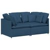 vidaXL Divano Modulare con Cuscini in Tessuto Blu