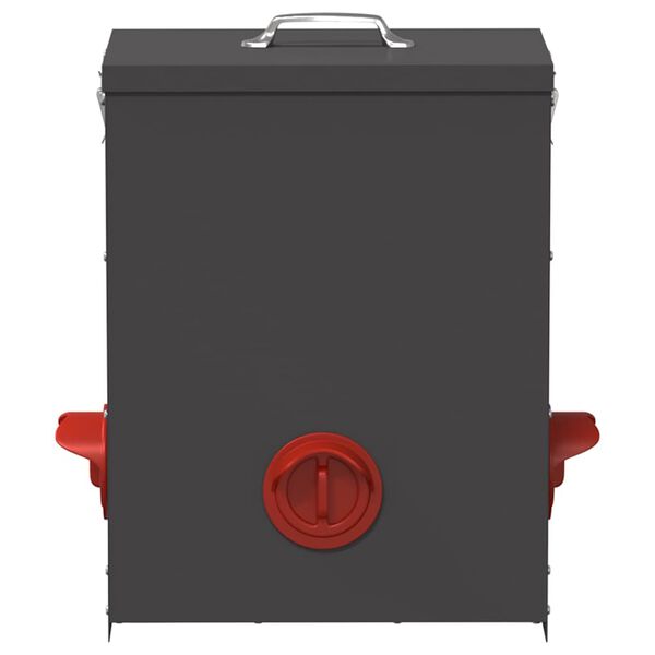 vidaXL Feeder per pollo Nero 32,5 x 20,5 x 43 cm