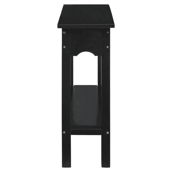 vidaXL Tavolo Consolle Nero 110x30x75 cm in Legno Massello di Mogano