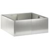 vidaXL Muro di contenimento 4 pz 100 x 100 x 50 cm Acciaio Inox
