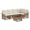 vidaXL Set Divano da Giardino 6 pz Beige polyrattan