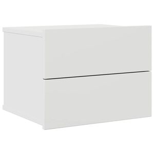 vidaXL Comodino Bianco 40x30x30 cm in Legno Multistrato