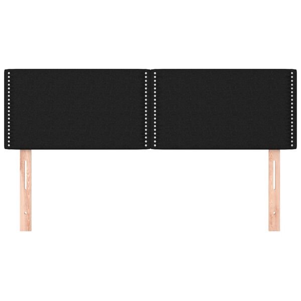 vidaXL Testiere 2 pz Nere72x5x78/88 cm in Tessuto