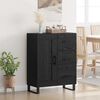 vidaXL Credenza con cassetto Rovere Nero 69,5 x 34 x 90 cm