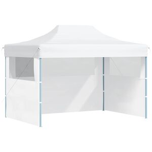 vidaXL Gazebo Professionale Pieghevole 3 Pareti 280x410x315 cm Bianco