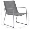 vidaXL Set Divano da Giardino 4 pz in Tessuto e Acciaio Grigio