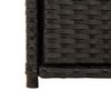 vidaXL Armadietto Portaoggetti Giardino Nero 105x55x113cm Polyrattan