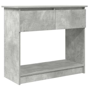 vidaXL Tavolo Consolle con Cassetti Grigio Cemento 85,5x38,5x74,5 cm