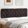 vidaXL Cuscino Testiera Marrone Scuro 160 cm in Tessuto