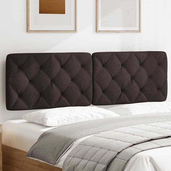 vidaXL Cuscino Testiera Marrone Scuro 160 cm in Tessuto