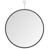 vidaXL Specchio Sospeso con Gancio Nero 50 cm