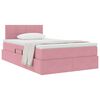 vidaXL Letto con Contenitore con materasso Rosa 120 x 190 cm Velluto