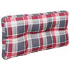 vidaXL Cuscino per Pallet a Quadri Rossi 70x40x12 cm in Tessuto