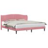 vidaXL Struttura del letto con testiera Rosa 200 x 200 cm Velluto