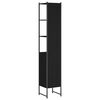 vidaXL Mobile da Bagno Nero 33x33x185,5 cm in Legno Multistrato