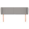 vidaXL Testiera ad Orecchio Grigio Chiaro 147x23x78/88 cm in Tessuto