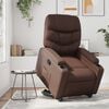 vidaXL Poltrona Alzapersona Reclinabile Marrone in Similpelle