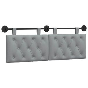 vidaXL Testiera sospesa Grigio Chiaro Tessuto