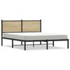vidaXL Giroletto senza Materaso in Metallo Rovere Sonoma 140x190 cm
