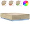 vidaXL Giroletto Luci LED Rovere Sonoma 135x190 cm Legno Multistrato