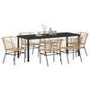 vidaXL Set da Pranzo per Giardino 7 pcs Marrone polyrattan