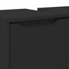vidaXL Mobile per lavabo da bagno con lo scaffale Nero 60 x 30 x 60 cm