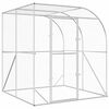 vidaXL Pollaio Argento 200 x 200 x 215 cm Acciaio zincato