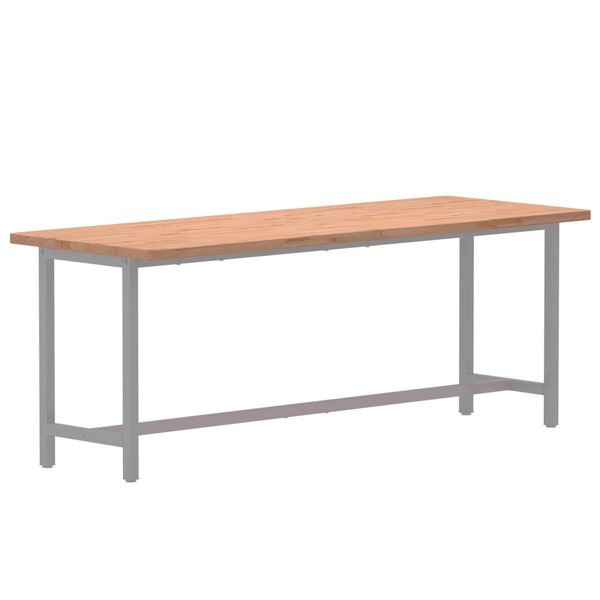 vidaXL Piano Scrivania 150x55x2,5 cm in Legno Massello di Faggio
