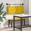 vidaXL Testata appesa Giallo 110 x 55 x 7 cm Velluto